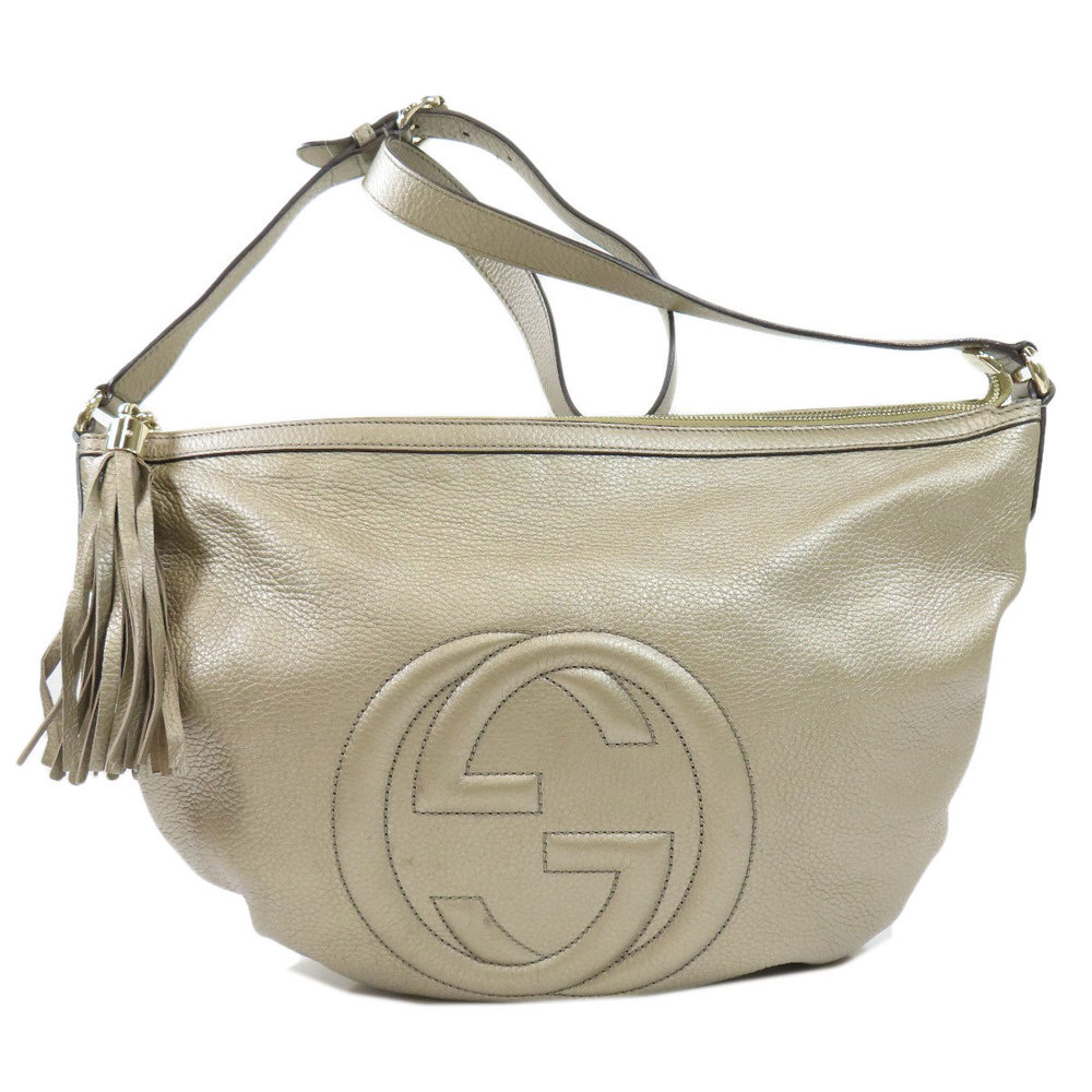 Gucci Soho Shoulder Bag Leather Gold
